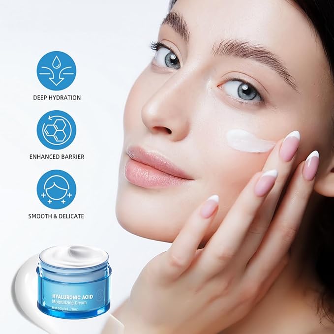 Hyaluronic Acid Face Night Cream & Moisturizer - Deep Hydration for Dry Skin, 1.76 oz (Cream, 1pc)