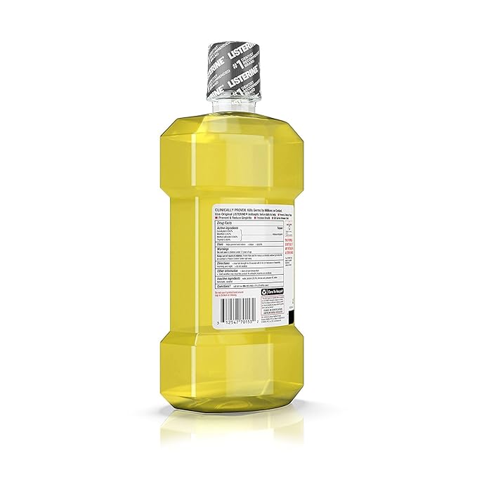 Listerine Original Intense Antiseptic Oral Care Mouthwash to Kill 99.9% of Germs that Cause Bad Breath, Plaque and Gingivitis, ADA-Accepted Mouthwash, Intense Original Flavored Oral Rinse, 1.5 L
