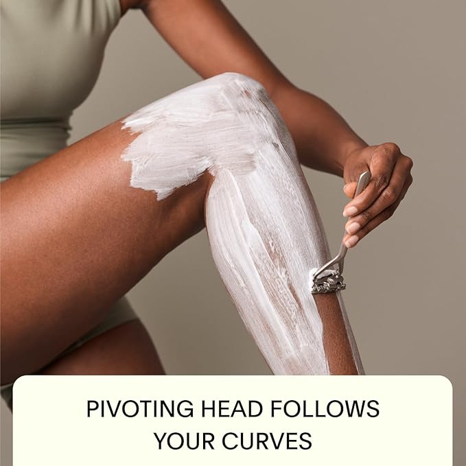 Leaf Shave | Leaf Razor, All-Metal Safety Shaver with Pivoting Head & Adjustable Blade Loading, Includes 10 Stainless Steel Single-Edge Blades, Compatible with Standard Safety Razor Blades - Chrome