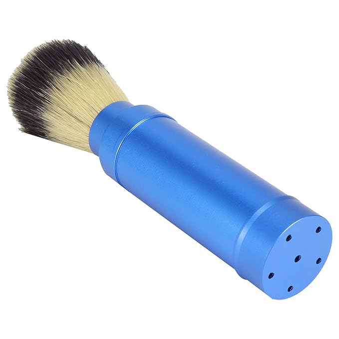 Beard Brush, Shaving Brush, Men Portable Beard Brush Travel Foaming Shaving Brush Grooming Tool Aluminum + Brush Hair Material, Beard Brush