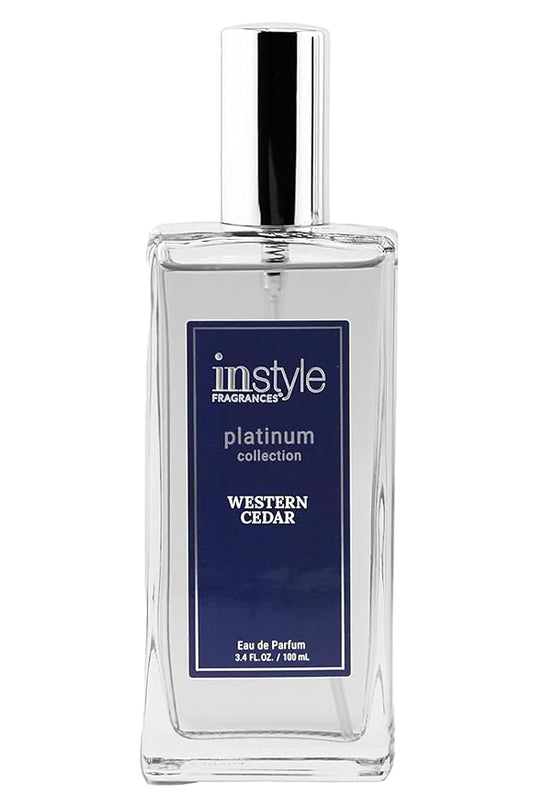 Instyle Fragrances Platinum Collection Western Cedar, Inspired by L.e Labo’s Sa.ntal 33, Premium Unisex Eau de Parfum, CLEAN, Vegan, Paraben-Free, Never Tested on Animals, 3.4 Fluid Ounces