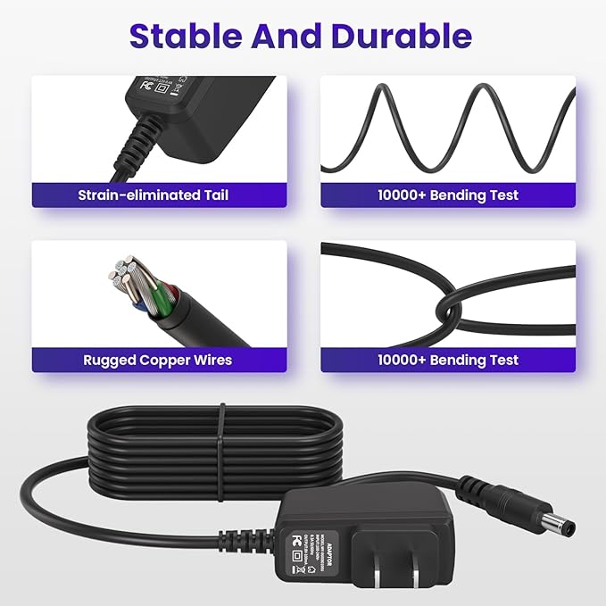 8V Power Cord Fit for Philips Norelco HQ840 Multigroom Series 3000 MG3750 MG3750/10 MG3750/50 MG3750/60 MG3760 MG3760/50 Electric Shaver Trimmer Razor Replacement Charger Supply