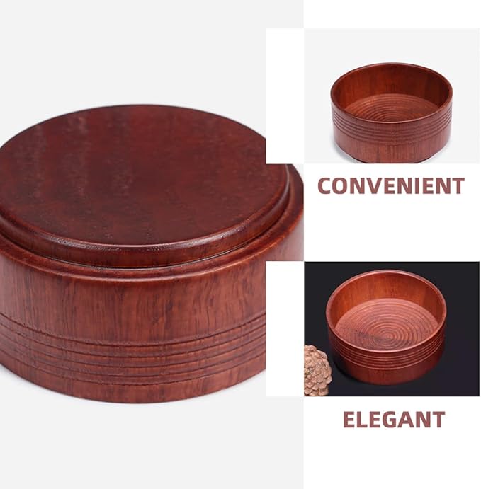 Wooden Shaving Bowl for Men Reusable Shave Cup Household Shaving Supplies Vintage Oak Shave Soap Bowl for Beard Grooming