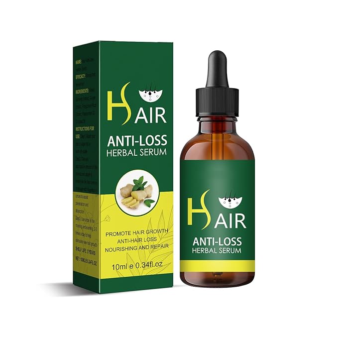 10ml Hair Growth Serum for Thinning Hair – Anti Hair Loss Treatment with Ginseng & Ginger Extract to Stimulate Follicles and Promote Denser, Stronger Hair