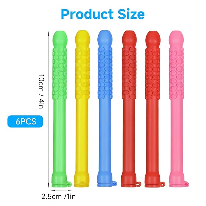 6PCS Chewable Breather with Pure Lock Flavor, Portable Chewable Breather Stick for Fresh Breath, On-The-Go Aromatherapy for Fresh Breath, Mental Focus And Natural Energy