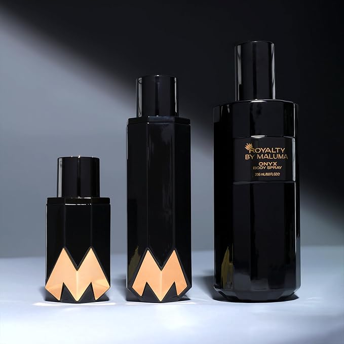 Onyx Body Spray, 8 oz - Luxurious Long-Lasting Perfume for Men - Fougere Amber Wood Fragrance - Cardamon, Pear, Bergamot Top Notes - Ideal Gift for Men