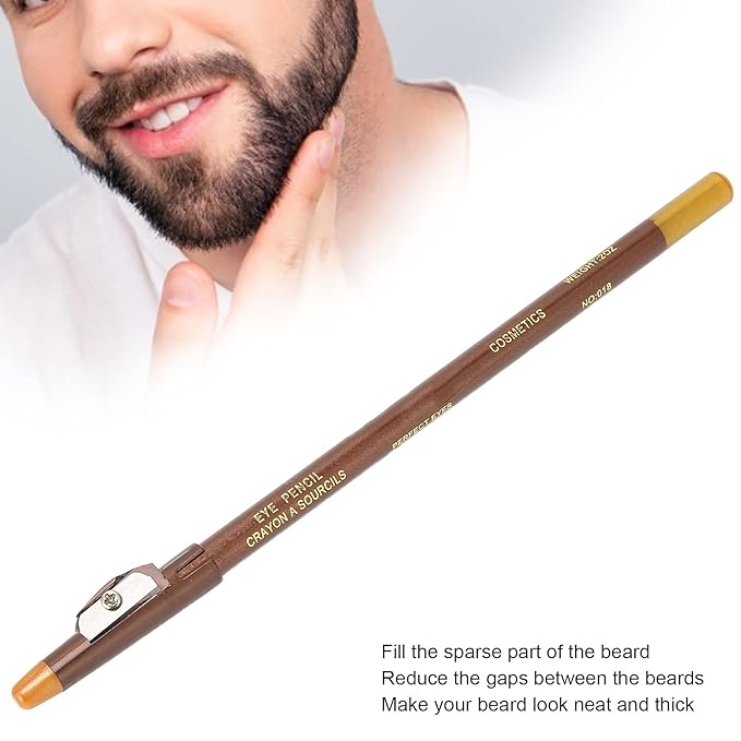 Barber Pencil with Built-in Sharpener, Professional Beard Shaper and Tracing Tool for Men's Grooming and Styling