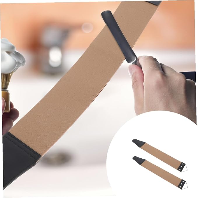 Angoily 4pcs Dual-sided Strop Sharpening Strap Shaving Tool for Manual Maintenance and Convenient Wall Hanging