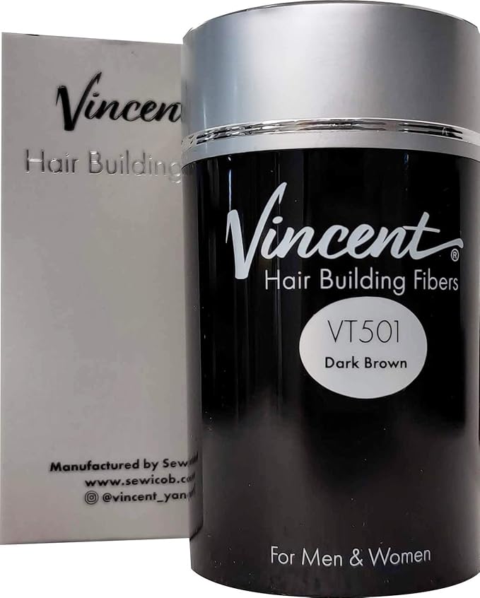 Vincent Hair Building Fibers (Dark Brown)