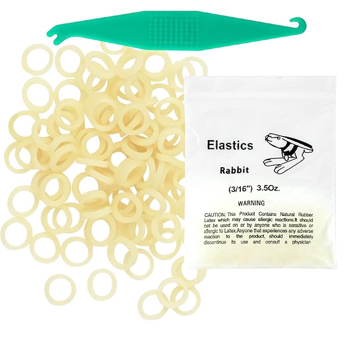 Orthodontic Rubber Bands for Braces 3/16'' Light 3.5 oz, 100 Pcs Dental Intraoral Elastic Bands