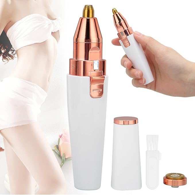 Hair Remover for Women,Rechargeable Eyebrow Trimmer & Hair Remover 2 IN 1 Eyebrow and Painless Hair Remover Eyebrow Lips Body Hair Removal for Women with