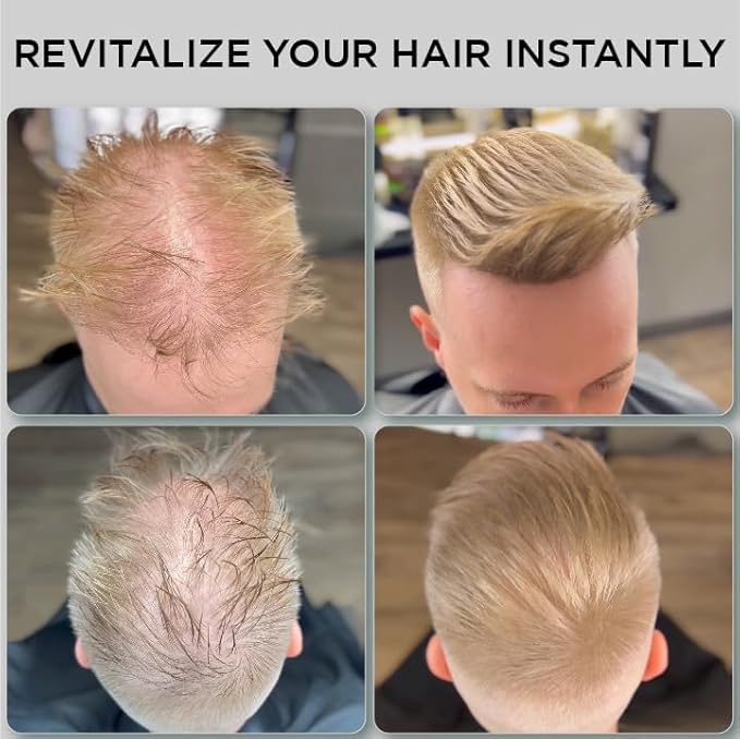 THICK FIBER Hair Fibers for Thinning Hair & Bald spots (MEDIUM BLONDE) - 25g Bottle - Conceals Hair Loss in Seconds - Hair Powder for Women & Men
