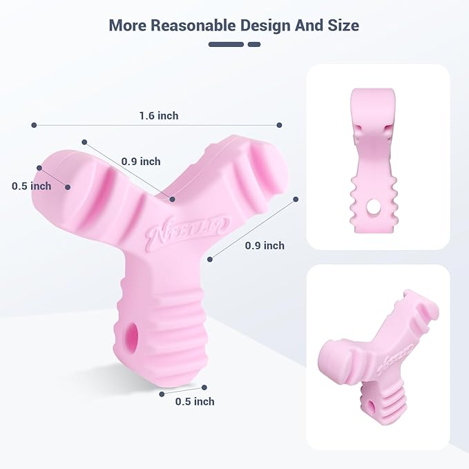 Chewies for Invisalign Aligners, Orthodontic Aligner Chewies Durable Aligner and Retainer Tray Seaters Medical Grade Silicone (Pack of 2) (Pink)