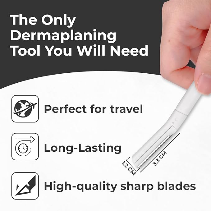 Visage Precision Facial Razors, Touch-up Dermaplaning Tool, Eyebrow Razor, Facial Hair/Peach Fuzz Removal, Face Shavers for Women and Men - 3 count
