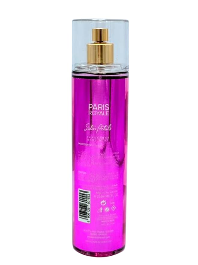 Paris Royal Satin Petals Body Mist for Women, 8 Fl Oz - Soft Floral & Clean Scent - All-Over Body Spray (Satin Petals)