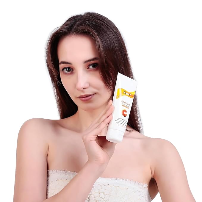 Vitamin-C Gel Sunscreen Transparent | SPF 60 | PA+++ | Ultra Protection | Dermatologically Tested | Improves Skin, Refreshing & Non-greasy | All Skin Types | Men & Women | 100ml