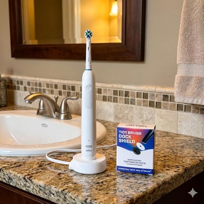 Shield – Electric Toothbrush Dock Protector, Compatible with Oral-B / Braun Chargers (50 Count)