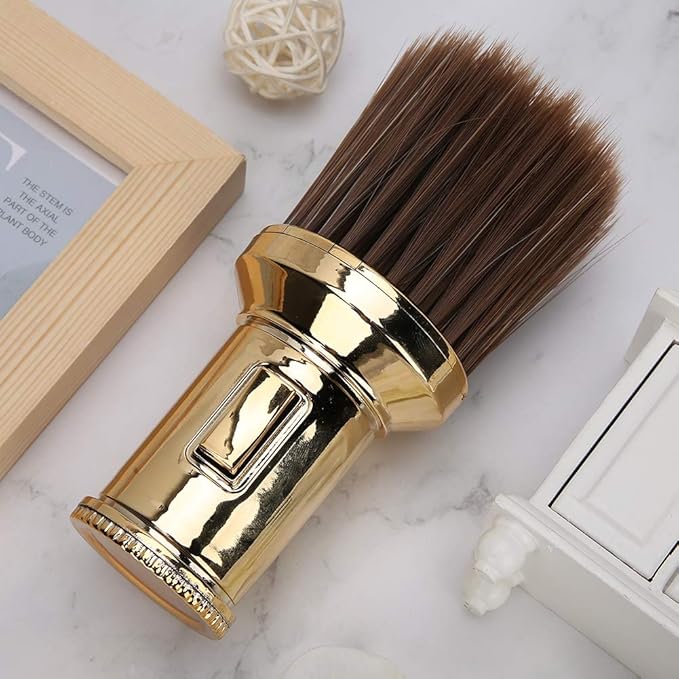 ZJchao Multifunctional Soft Light Hair Brush Shaving Tool for Barber Shop (Gold)