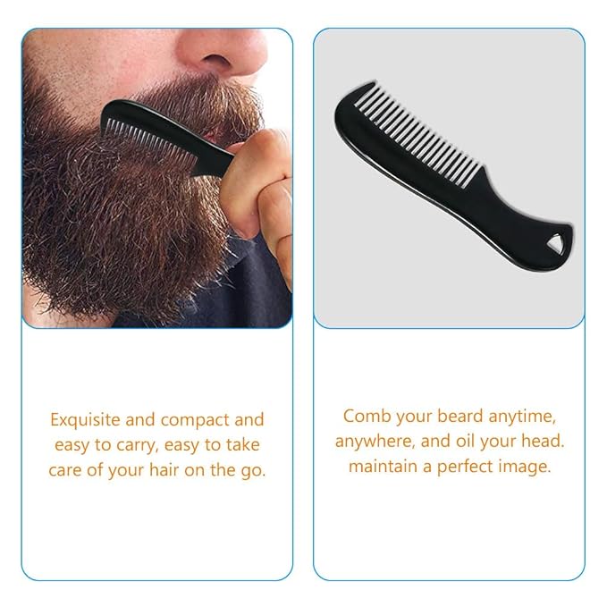 Beard Comb for Men: Mini Hair Comb - 10Pcs Mustache Beard Plastic Pocket Sized Hairdressing
