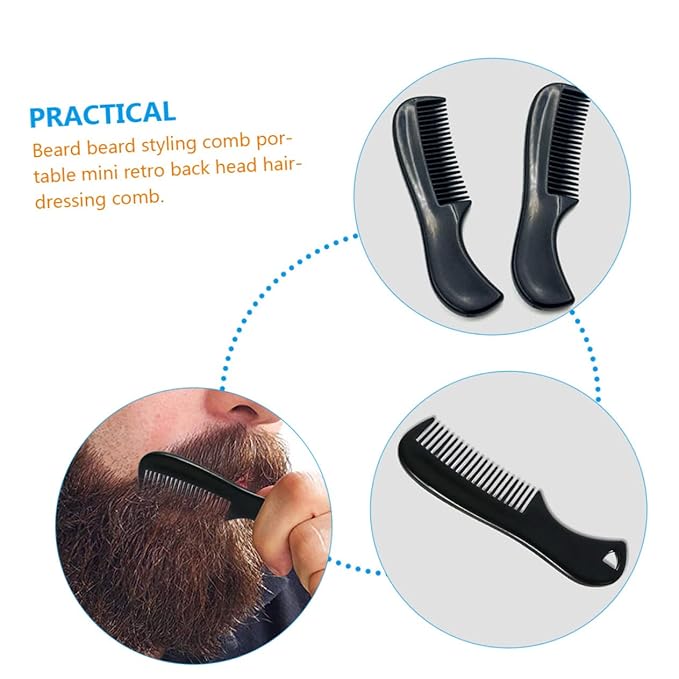 30pcs Beard Comb for Men Curly Hair Comb Men's Styling Tool Mustache Grooming Accessory