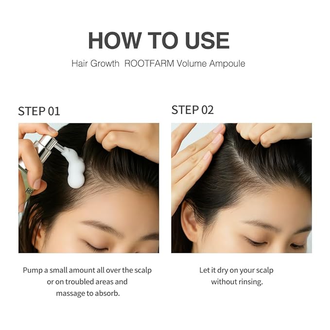 ROOTONIX Rosemary Scalp Tonic for Thinning Hair, Leave-In Treatment, K-Beauty Hair Growth Foam with Biotin, Caffeine (3.38oz /100 ml)