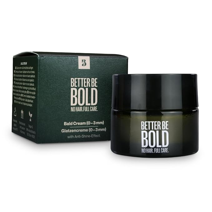 Nourishing bald cream (0-3 mm) with matte effect. Absorbs quickly. Fresh fragrance. Soothing skin after shaving thanks to magnolia extract. Natural and vegan. Made in Germany
