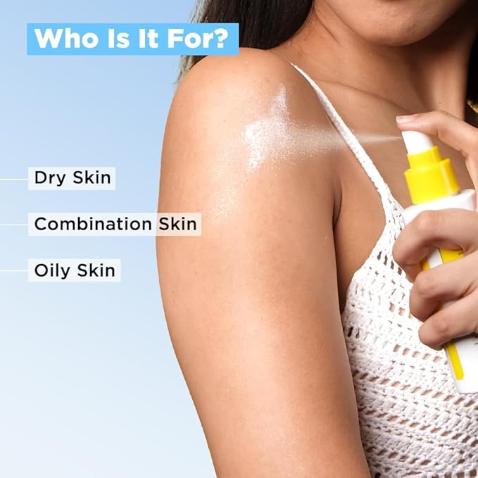 Sun.Scoop Hydrating Face & Body Fluid Sunscreen Spray SPF 60 PA++++ | Water Resistant With Zinc Oxide, Broad Spectrum, No White Cast, Non-Comedogenic Quick Absorbing | For Men & Women-125ml