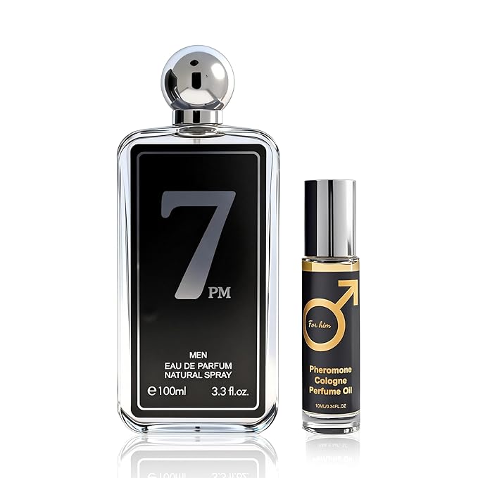 7PM Eau de Parfum for Men, Vibrant Fruity & Fresh Masculine Fragrance Spray, Long Lasting Cologne, 3.3 Fl Oz&Pheromone Parfum