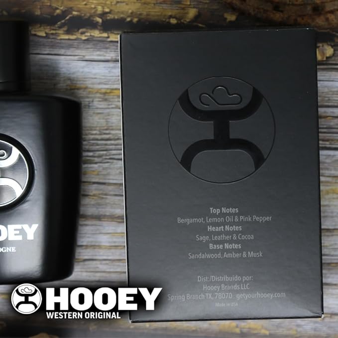 HOOEY Men's Cologne Spray - Clean & Fresh Scent with Notes of Bergamot, Lemon Oil, Leather, Sandalwood & Musk - Long-Lasting Cologne for Men - Travel Size Perfume for Confidence & Adventure (3.4 oz)