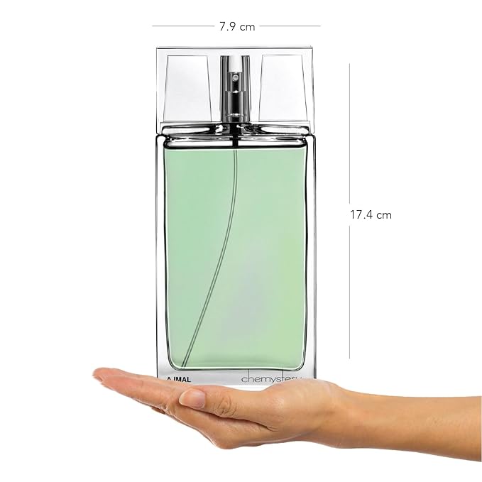 Ajmal Chemistery Eau de Parfum for Men, 3.0 fl oz / 90 ml, Aromatic Woody Floral Spicy Masculine Fragrance, Long Lasting Men’s Perfume, Made in Dubai