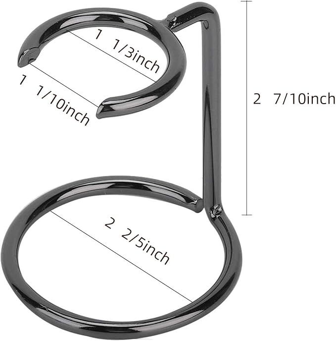 Grandslam Shave Brush Stand Stainless Steel for Badger Shaving Brushes Holder Height 2.8inch/7cm Space Saver