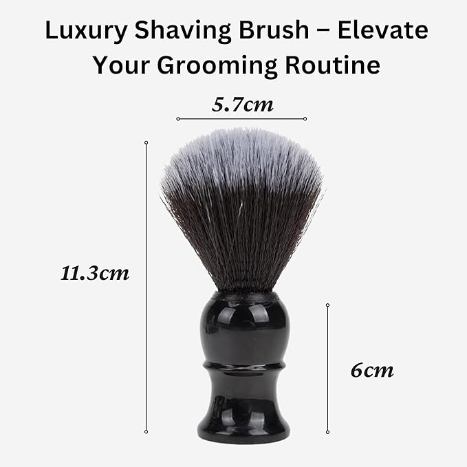 Premium Badger Shaving Brush for Men – Soft Bristles & Wood Handle | Perfect Shaving Cream Brush for Wet Shave | Luxury Gift for Men, Dad & Boyfriend, Black