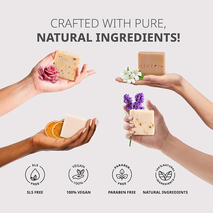 Natural Jasmine Olive Oil Soap Bars - Pack of 8 - Moisturizing & Gentle Cleansing - Pure & Luxurious - Variety of 8 Scents Available