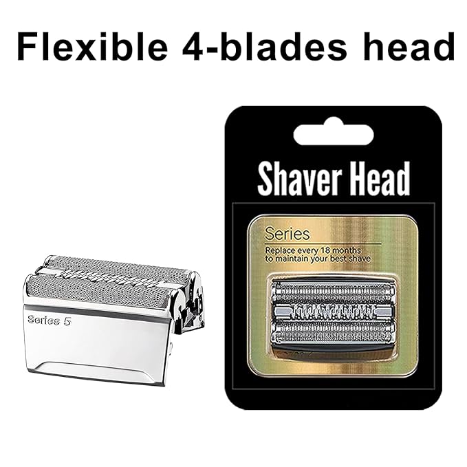 52S Series 5 Electric Shaver Replacement Head Compatible with Braun Series 5 Foil Shaver Replacement Heads 5090/5190cc, 5040/5140s, 5030s, 5147s, 5145s, 5195cc, 5197cc