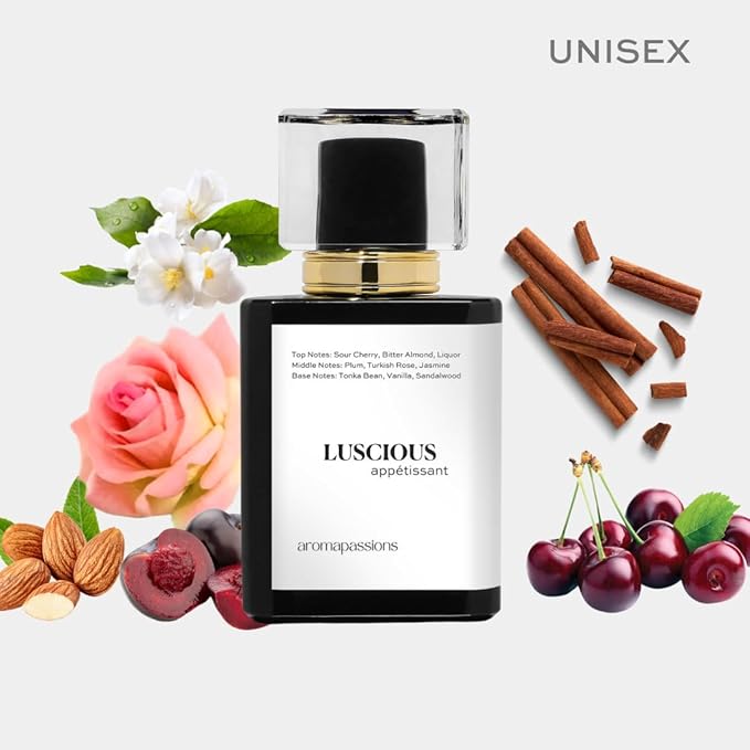 LUSCIOUS | Inspired by LOST CHERRY | Pheromone Perfume Cologne for Men and Women | Extrait De Parfum | Long Lasting Dupe Clone Essential Oil Fragrance | Perfume De Hombre Mujer | Cherry Scent Notes