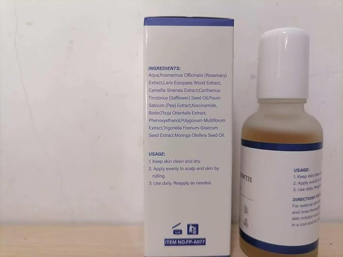 Hair Growth Serum Roll On with Rosemary, Redensyl, Biotin, AnaGain & Niacinamide,No-Rinse & Non-Greasy For All Hair Types (1.01 fl.oz 1Pack, 3% Rosemary)