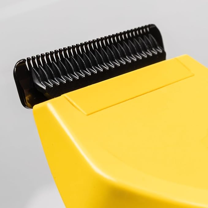TOOLETRIES The Shearer - Groin & Body Hair Trimmer for Men, Electric Shaver for Pubic Hair, Balls, Groin, Chest, Legs, Waterproof Wet/Dry Clippers, Rechargeable, Bonus Shower Kit - Yellow