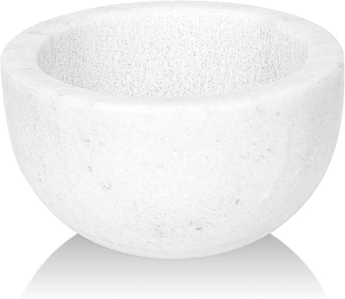 Linkidea Natural Marble Shaving Soap Bowl, Internal Groove Heat Preservation Shaving Bowl, Soap Shaving Bowl Gift for Men, Husband, Dad (White), RAC28-01
