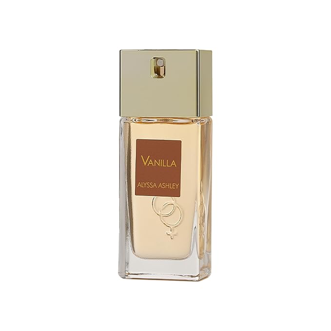 Alyssa Ashley Vanilla - Women Perfume with Caramel and Musk - Vanilla Perfume for Romantic Moments - Elegant Perfumes for Women - 1.01 oz EDP Spray