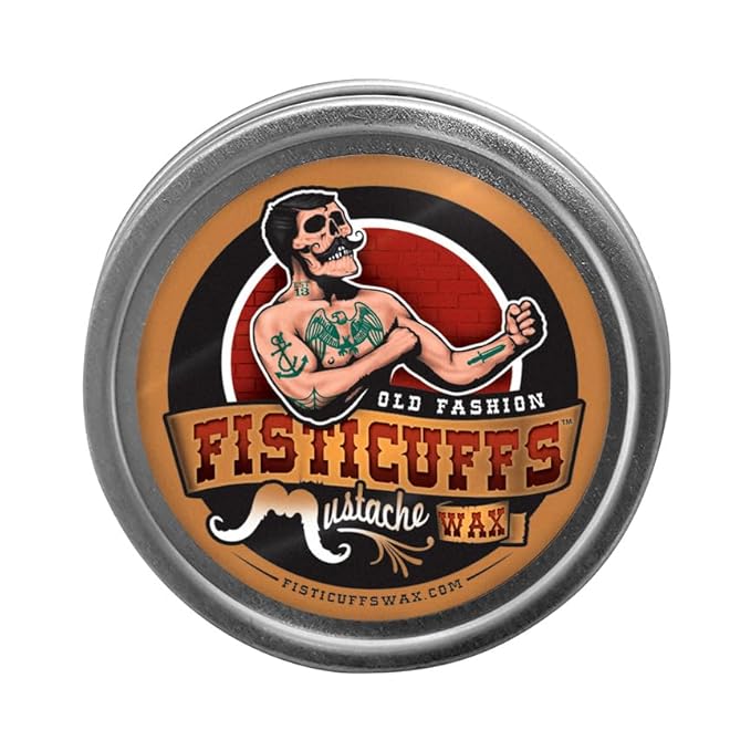 Grave Before Shave Fisticuffs Original Scent Stronghold Mustache Wax 1oz Tin