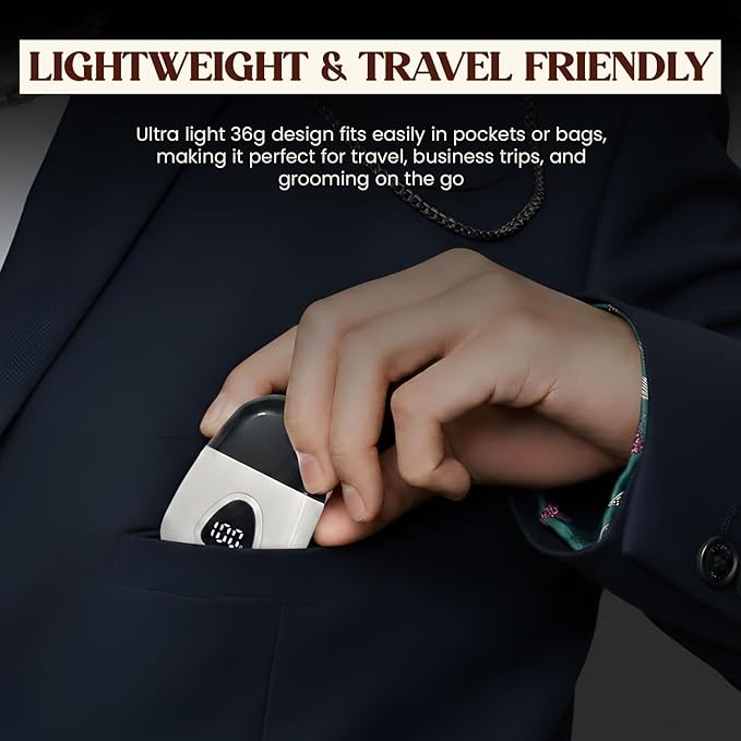 Nose Hair Trimmer for Men Women - Electric Nose Hair Clipper with Replaceable Stainless Steel Blade, Powerful Motor, Wet/Dry Use, Portable USB Rechargeable Design | White