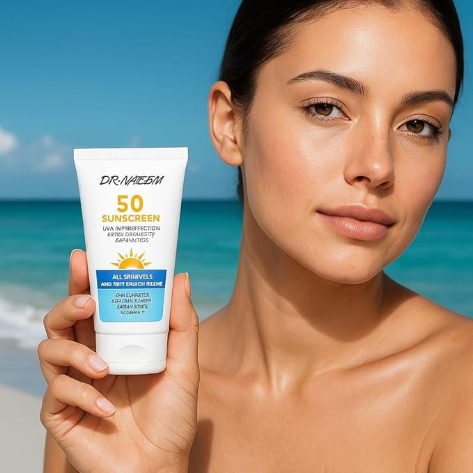 50ml Hydrating Face Moisturizer SPF 50 – Daily Facial Moisturizer & Sunscreen for Men & Women – Lightweight Hidratante Facial with Hyaluronic Acid – Non-Greasy Daily Face Sunscreen