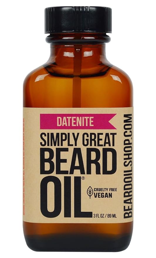 DATENITE Scented Beard Oil - Beard Conditioner 3 Oz Easy Applicator - Natural - Vegan and Cruelty Free Care for Beards - America's Favorite