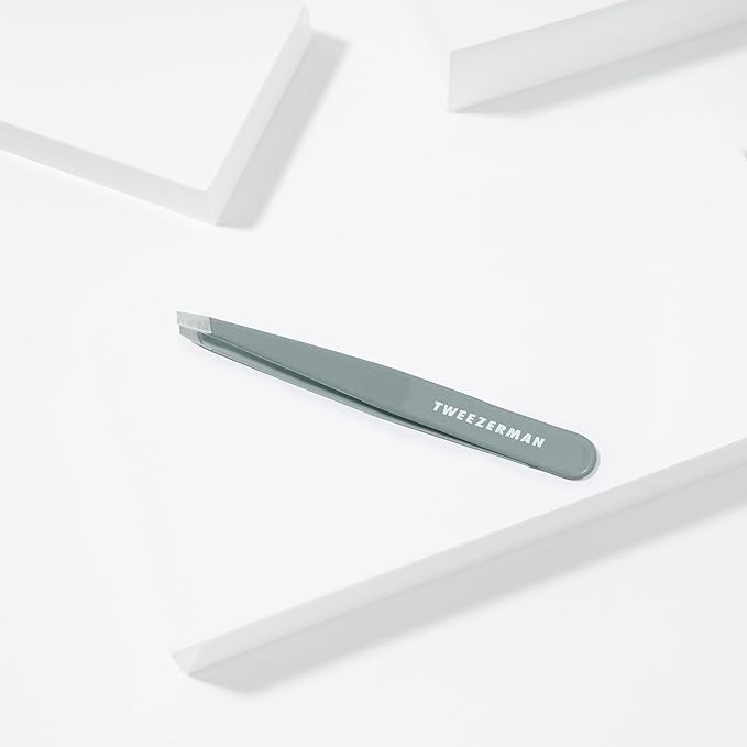 Tweezerman Exclusive Mist Blue Slant Tweezer - Hair Removal Tweezers, Stainless Steel