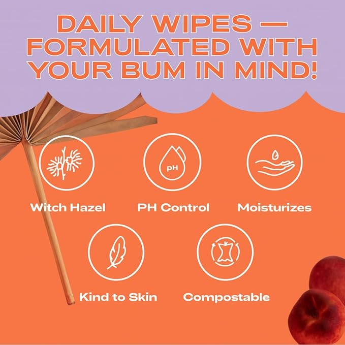 Hemorrhoid Wipes with Witch Hazel – Gentle & Soothing Cleansing Daily Wipes for Everyday, Cooling, Skin-Friendly - 50 Wipes