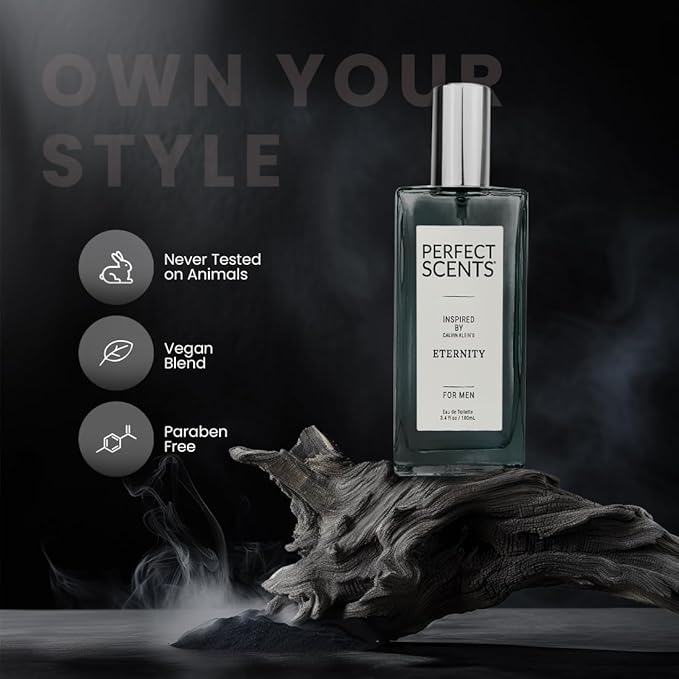 Perfect Scents Fragrances, Inspired by Cal.vin K.lein’s Eterni.ty, Men’s Eau de Toilette, CLEAN, Vegan, Paraben-Free, Never Tested on Animals, 3.4 Fluid Ounces