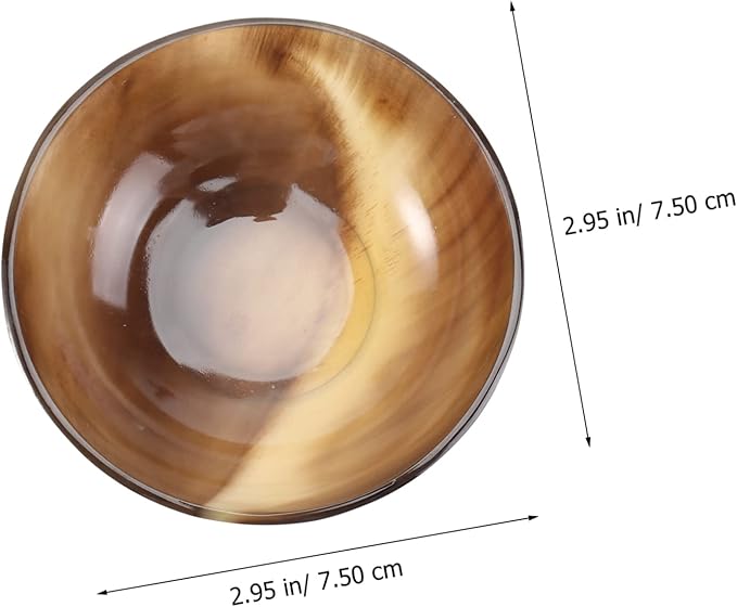 Healifty Yak Horn Shaving Bowl 3 Inch Shave Soap Bowl for Men Natural Horn Shaving Lather Durable Mug for Home and Travel