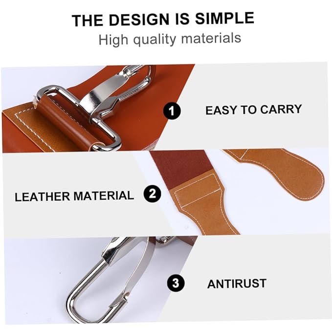 Cowhide Leather Straight Razor Strop Dual Straps for Easy Sharpening Vintage Barber Strop for Smooth Blades Hangable Design for Convenient Storage