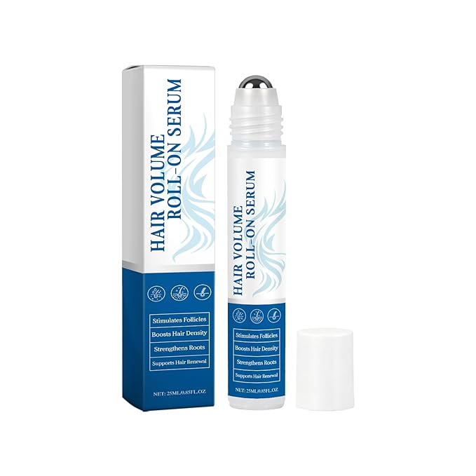 Rosemary Hair Volume Roll-On Serum for Thinning Hair – Reduces Hair Loss, Strengthens Roots & Soothes Scalp – 25ml
