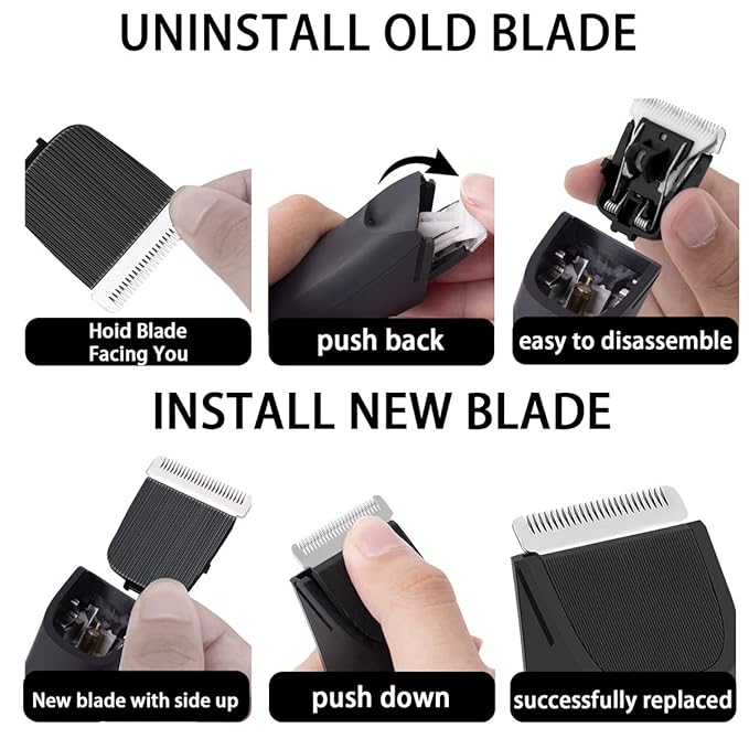 Replacement Blade for Manscaped Lawn Mower Electric Groin Hair Trimmer Blade, Hygienic Snap-In Replacement Clipper Blades,2Pack